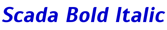 Scada Bold Italic fonte